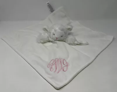 Carters Lamb Lovey Lovie Pacifier Holder White Pink Monogram Initials AWj • $7.92