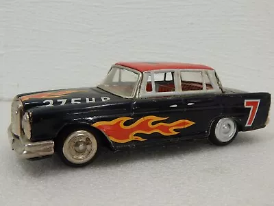 Ichiko Japan 7.5  Tin Friction Mercedes Benz 375HP Champion Flame Race Car Toy • $123.45