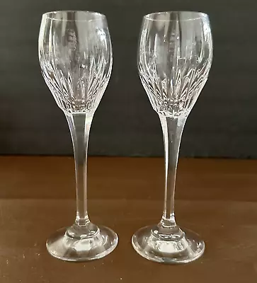 Mikasa Arctic Lights Crystal Cordial Liquor Glasses Set Of 2 Faceted 7 Inch • $59.97