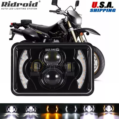 4x6  LED Headlight W/ Halo DRL Sealed Beam For Suzuki DRZ Motorcycle Motorbike • $29.99