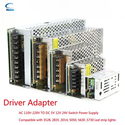 $2.54 • Buy LED Strip Light AC 110V-220V TO DC 5V 12V 24V Switch Power Supply Driver Adapter