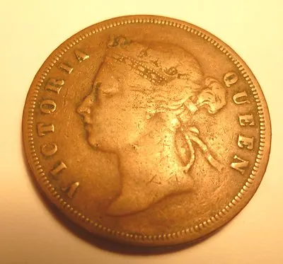 1889 Straits Settlements Queen Victoria Bronze 1 Cent Coin • $6.30