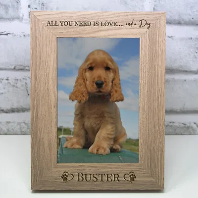 Personalised Dog Photo Frame Gift Keepsake Engraved • £14.99