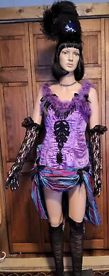 Vtg Theatre Costume Quality Victorian Saloon Burlesque Cosplay Showgirl Corset S • $79.99