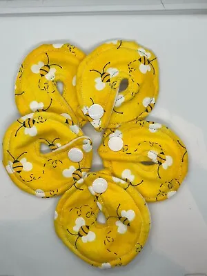 G-TUBE PADS  MIC-KEY Button Nursing Pads Busy Bees Set Of 5 • $12