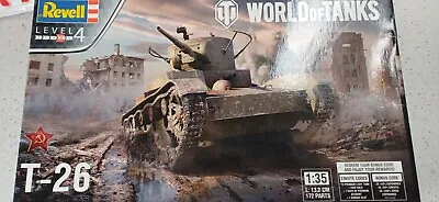 Revell Scale 1:35 T-26 World Of Tanks Model Tank Plastic Kit 03505 New & Sealed • £7