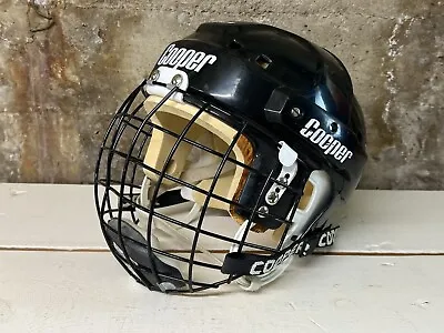 COOPER SK 2000 M Ice Hockey Helmet Vintage Black With Facemask Bumper Used • $99.99