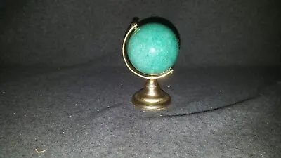 Vintage Stone World Globe Earth Paperweight Spinner Miniature 2”  • $12