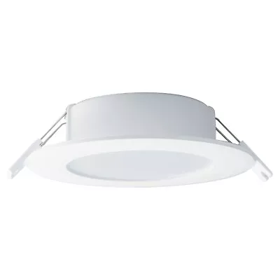 LED Slim Recessed Ceiling Downlight 7W Cool White 4000K IP40 Megaman 711417 • £19.99