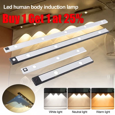 £8.57 • Buy Motion Sensor Lamp Closet Lights Wireless USB PIR Cabinet Lighting LED Induction