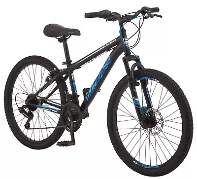 Mongoose Excursion 24  Boy's 21-Speed Mountain Bike Black/Blue - In Hand!  • $260