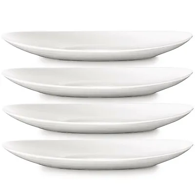 £10.95 • Buy Set Of 4 Prometeo 27 X 24cm White Oval Serving Plate Dining Platter Tableware