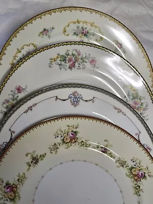 Mismatched China Dinner Plates Vintage  ~ Set Of 4 ~ Beautiful Florals   • £37.63