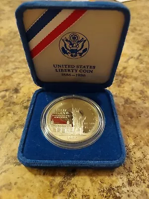 1986 Liberty Silver Dollar  Ellis Island  Silver Dollar BM2 • $29.95