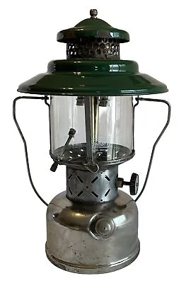 VTG 1934-45 COLEMAN LAMP AND STOVE CO Double Mantle Lantern Nickel Tank 1919 Pat • $99.99