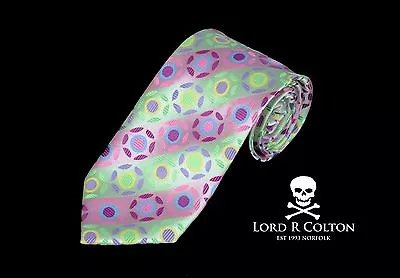 Lord R Colton Masterworks Tie - Pisa Mint & Purple Woven Necktie - New • $59.99