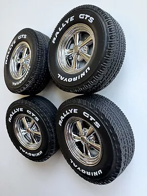 Torque Thrust American Racing Wheel &  Uniroyal Rally GTS Tire Set 1/18 Scale • $39.99