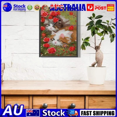 $10.62 • Buy 5D DIY Partial Special Shaped Drill Diamond Painting Kit Cat Home Decor (YX107)