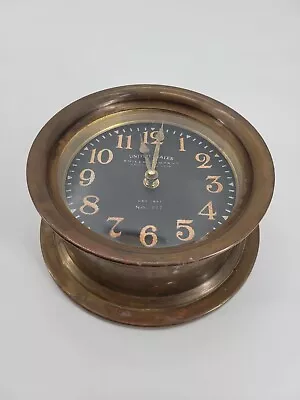 Vintage Brass United States  Boiler Company Clock With Black Face (est.1851)  • $49