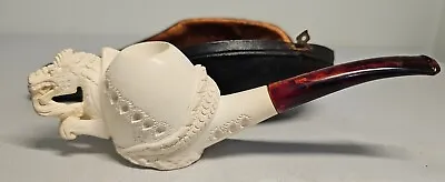 Hand Carved Dragon Meerschaum Pipe? Very Rare And Unique • $49.99