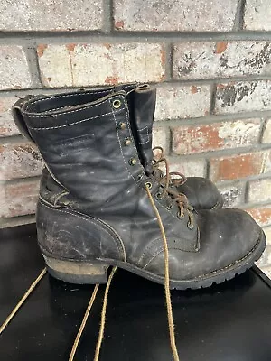 Santa Rosa Steel Toe Combat Leather Work Boots Vibram Sole Mens 10.5 • $59.99