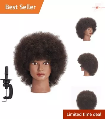 10'' Human Hair Mannequin Head - Natural Black - Suitable For Cutting & Braiding • $50.33