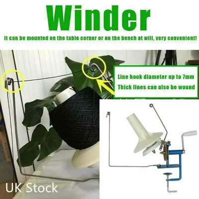 £28.09 • Buy Commercial Metal Wool Yarn Winder Machine Hand Operated Wool String Ball Knittin