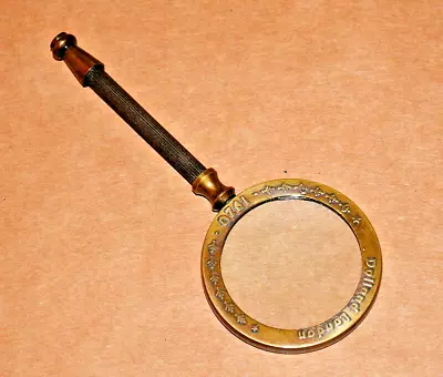 Antique Vintage Brass Magnifying Glass Magnifier 1920 Dollond London Gift Item • $46.95