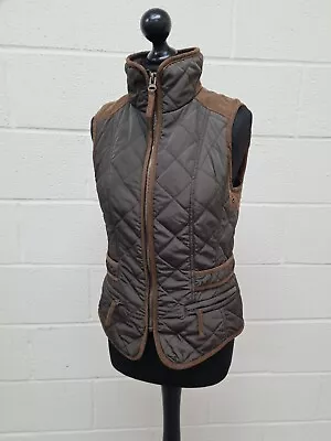 Zara Quilted Gilet Size M Body Warmer Jacket Brown Pockets Hunting Country Wear • $31.10