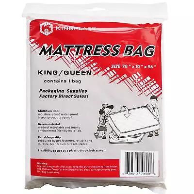 K King/Queen Disposable Mattress Bag For Moving 2Mil 78  X 96  Heavy Duty Thi... • $19.35