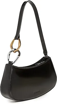 Staud Women Ollie Gold Silver Chain Accent Shoulder Leather Bag Black OS • $250