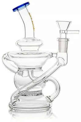 Sky High 7  Klein Vortex Recycler Tobacco Smoking Water Pipe Hookah Bubbler-Blue • $59.99