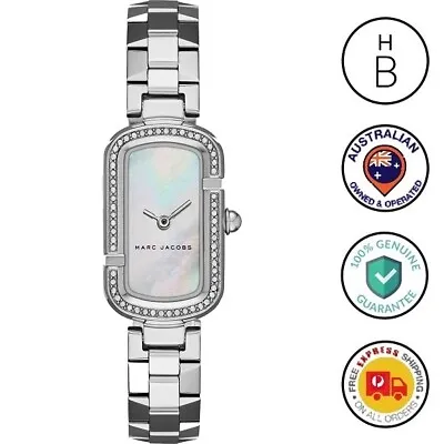 New RARE Marc Jacobs Womens Watch The Jacobs Silver Steel MOP Dial Glitz MJ3535 • $299