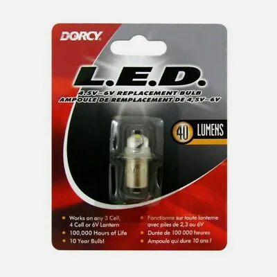 Dorcy LED Flashlight REPLACEMENT BULB 6 Volt 40 Lumens Bayonet Base 41-1644 NEW! • $10.95