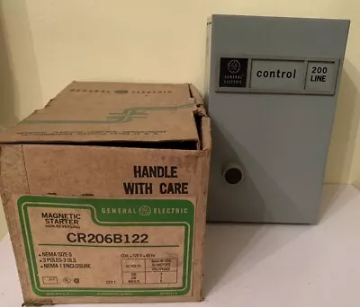 GE Magnetic Starter CR206B1 600V 18 A NEMA Size 0 230 V Coil 5HP Max NOS • $225