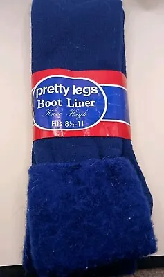 VTG 1960s Navy Boot Liner Knee Hi High Socks Orlon / Nylon NOS Size 8 1/2-11 • $15.99