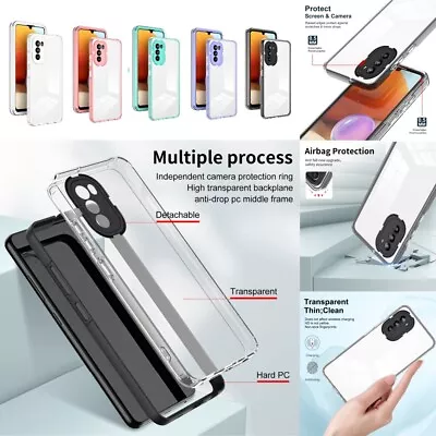 Colorful Borders 3in1 Clear Case For Motorola G53 G73 G32 G42 E13 E22 Edge40 Neo • $8.99