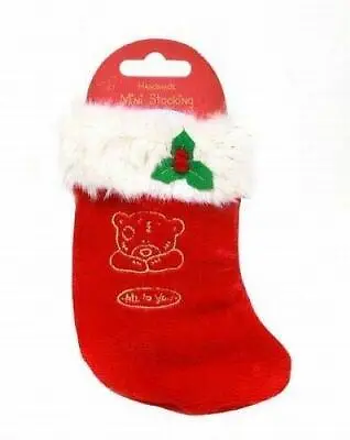 £5.49 • Buy Me To You Mini Handmade Christmas Stocking Xmas Gift - Tatty Teddy Bear Red