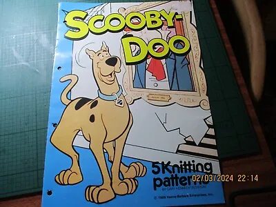 Vintage Scooby Doo Gary Kennedy Intarsia Pattern Book Cst 24  To 44  4 Ply & Dk • £4.99