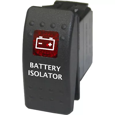 BATTERY ISOLATOR 765 Rocker Switch Red 12V Water Marine Boat Fishing • $14