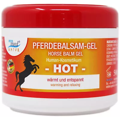 9.83 Eur/L) 6x Eco Med Horse Balm Gel Hot Warms Pharmacies Quality 6x500ml • £25.43