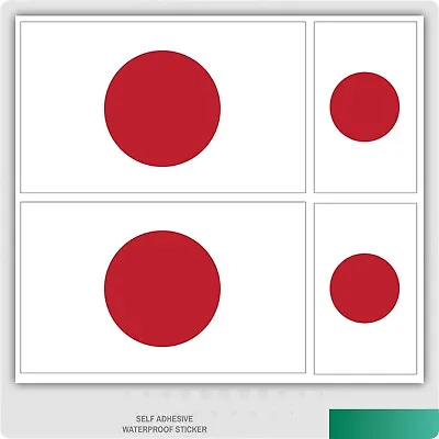 4 X Japanese / Japan Flag Vinyl Car Van IPad Laptop Sticker • £1.93