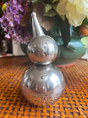 Vintage Piggy Bank Clown Snowman Roly Poly  Has Pat. No. D-193793. • $12