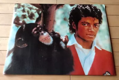 Rare Vintage Michael Jackson 80's Promo Poster With Chimpanzee  Bubbles   24x18  • $14.99