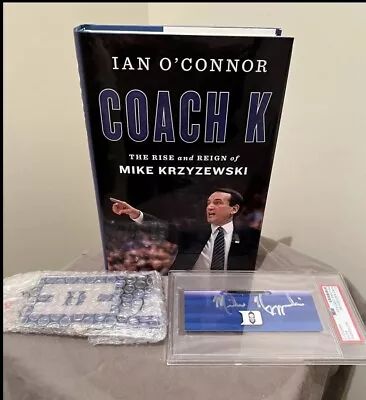 Mike Krzyzewski Psa Dna Certified Signed Cut Hardcover Book & Standee Gift Pack • $185