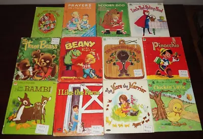 Lot Of 12 Vintage Mini Hardback Tell-a-Tale Tiny Tot Whitman Rand McNally Books • $15