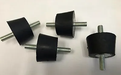 Set Of 4 - 5/16-18 Conical Tapered Rubber Vibration Isolators / Mounts 1  Thick • $13