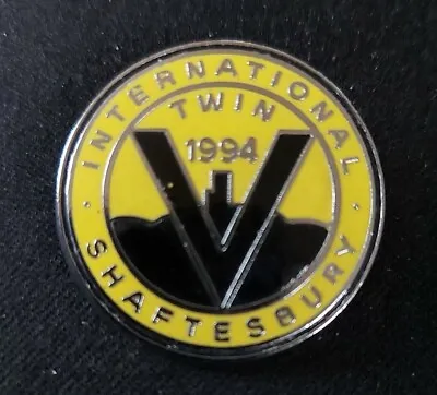 $16.23 • Buy Vintage 1994 Motorbike Biker Badge International Twin V Shaftsbury Enamel 