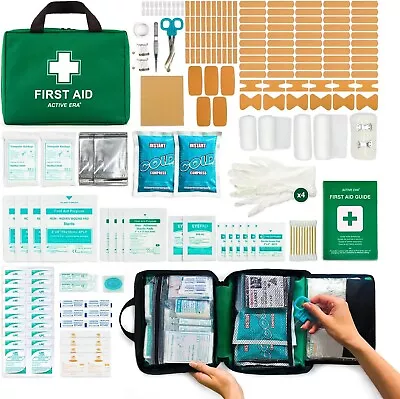 220 Piece First Aid Kit Bag Medical Emergency Kit. Travel Home Car Workplace • £24.99