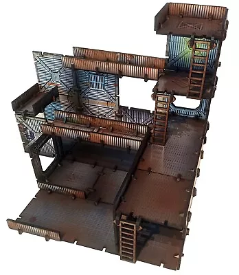 MDF Pre Printed Down Town Industrial Set Wargame Terrain Deadzone Necromunda 40k • £30
